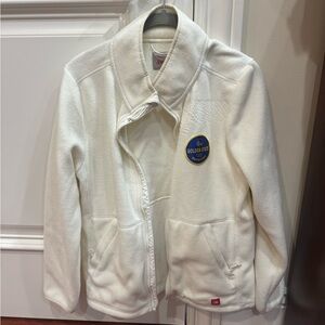 Women's White Fleece Jacket